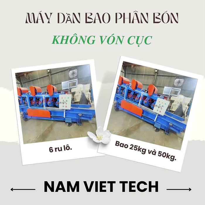 máy dần bao phân bón 25kg và 50kg.