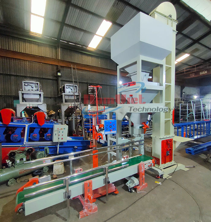 Máy đóng bao hạt bắp ngô 1 phễu cân