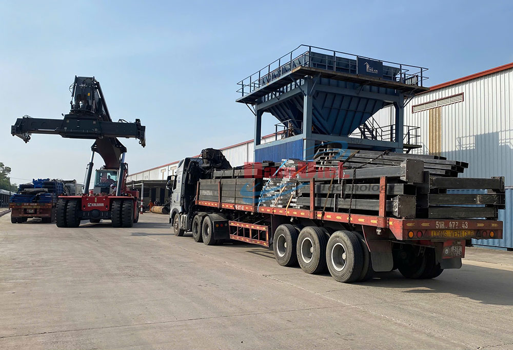 lắp đặt cân đóng bao phân bón tại cảng long an