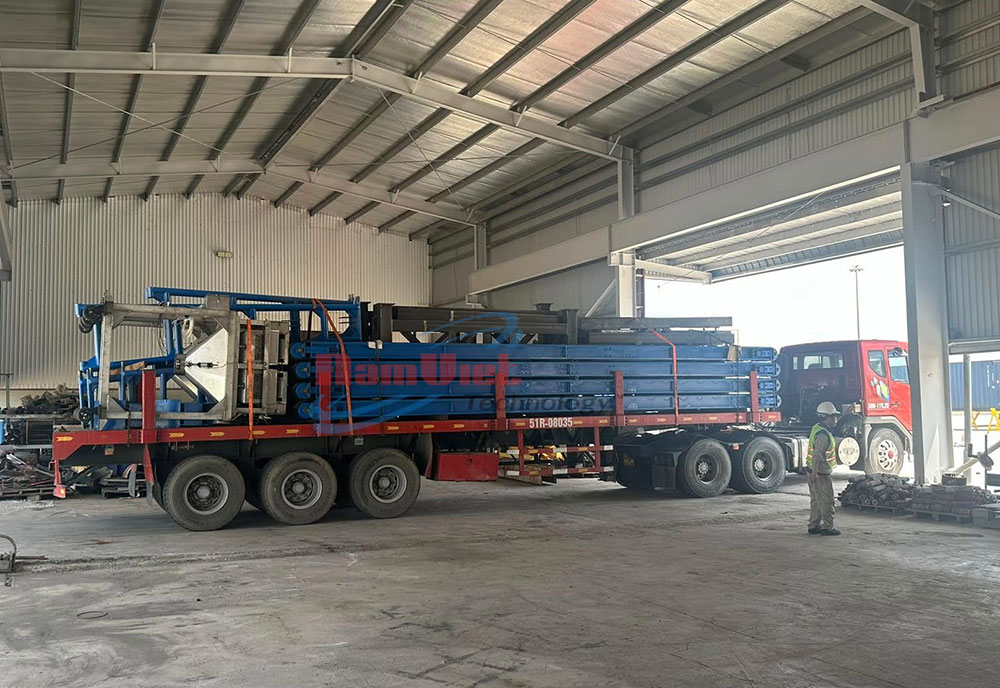 lắp đặt máy đóng bao bì phân bón tại cảng long an