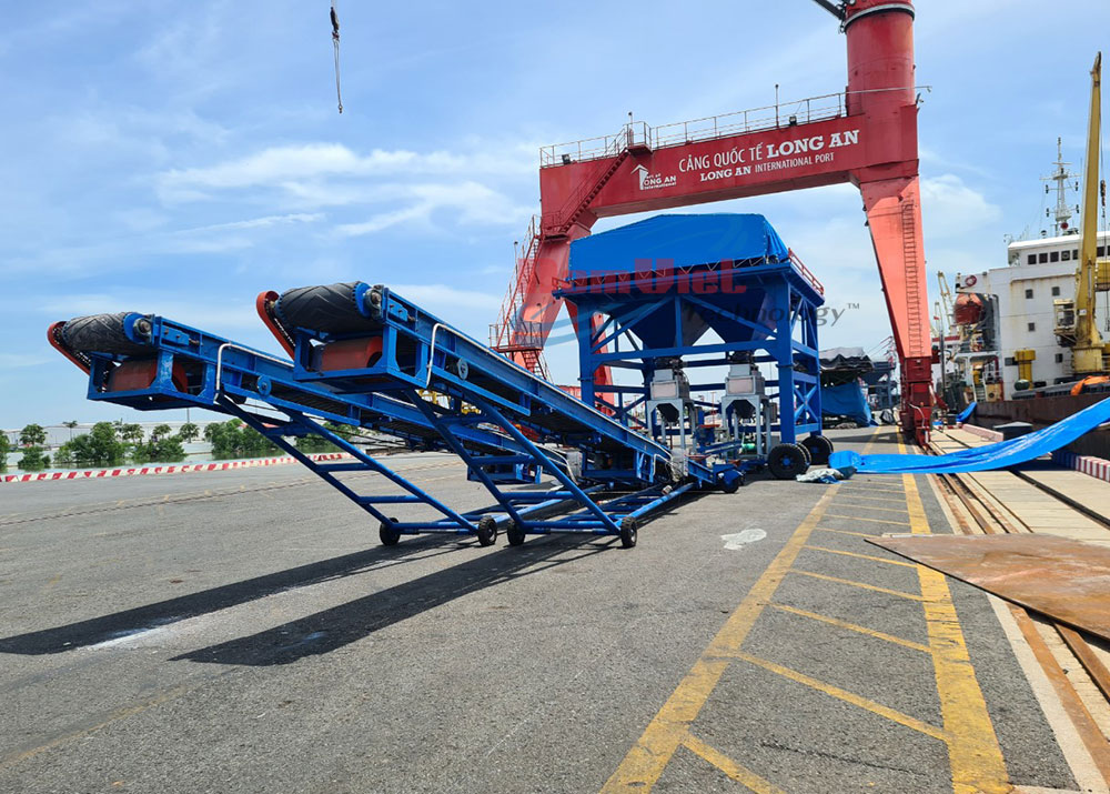 lắp đặt dây chuyền đóng bao phân bón tại cảng long an