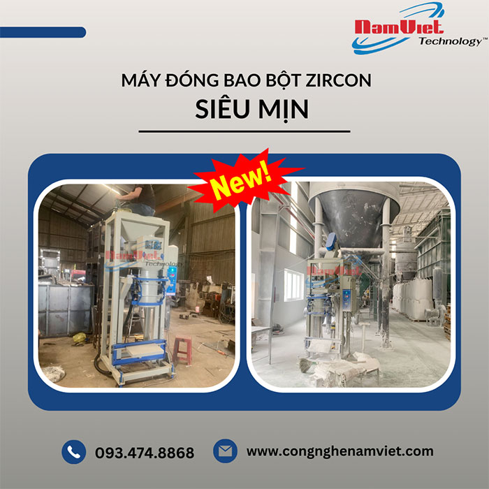Máy đóng bao bột Zircon siêu mịn