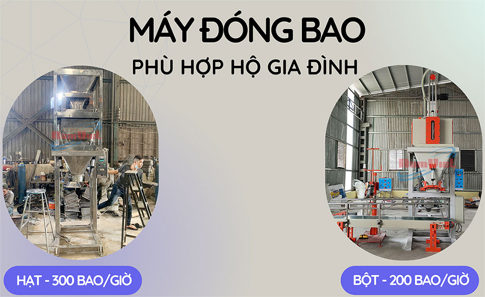 Hệ thống đóng bao hộ gia đình: Năng suất bao nhiêu phù hợp?