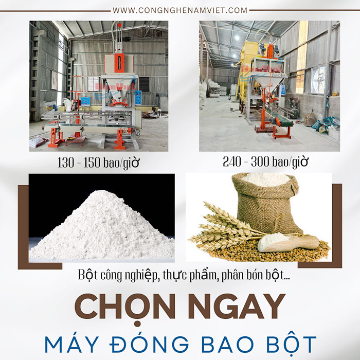 máy đóng bao nguyên liệu bột