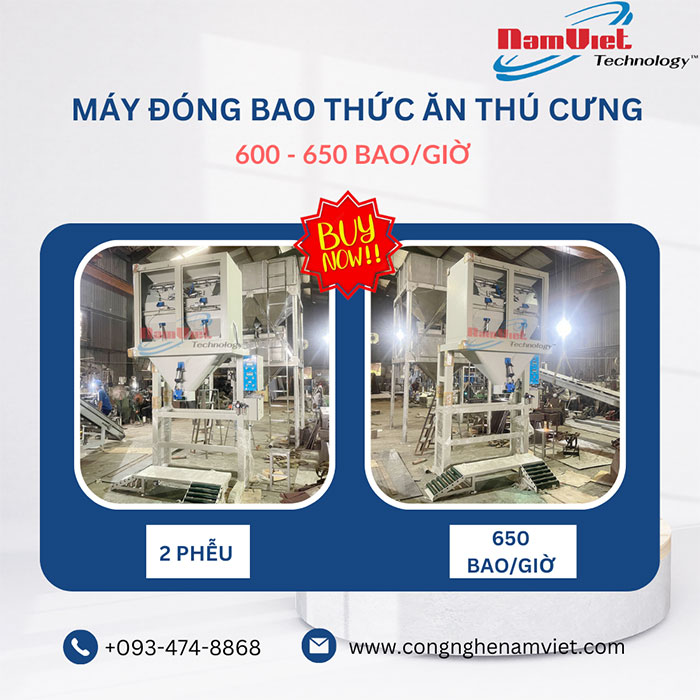 Máy đóng bao thức ăn thú cưng dạng viên