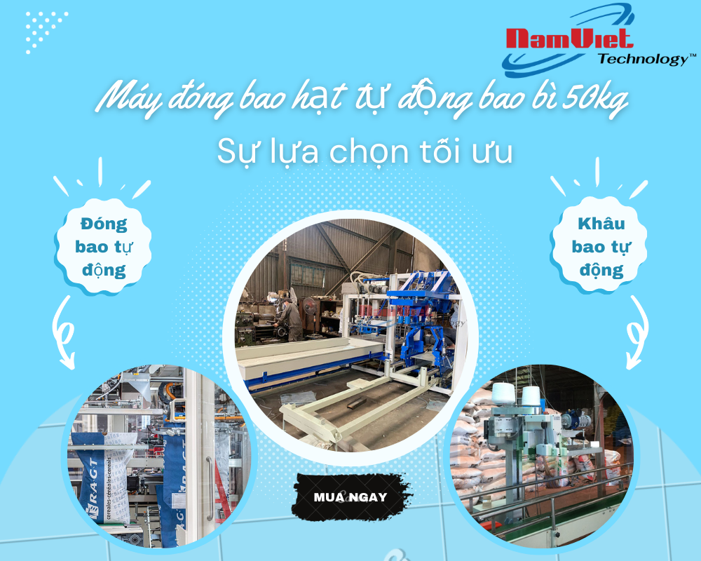 Máy đóng bao hạt tự động bao bì trọng lượng 50kg