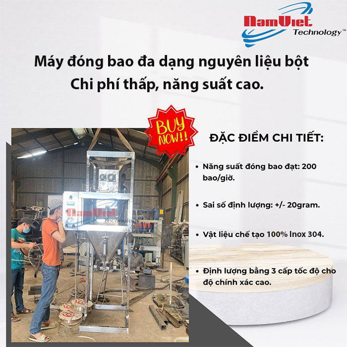 máy đóng bao bột