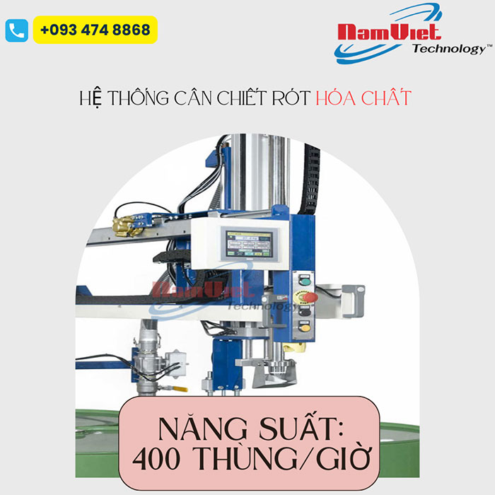 Cân chiết rót dung dịch hóa chất