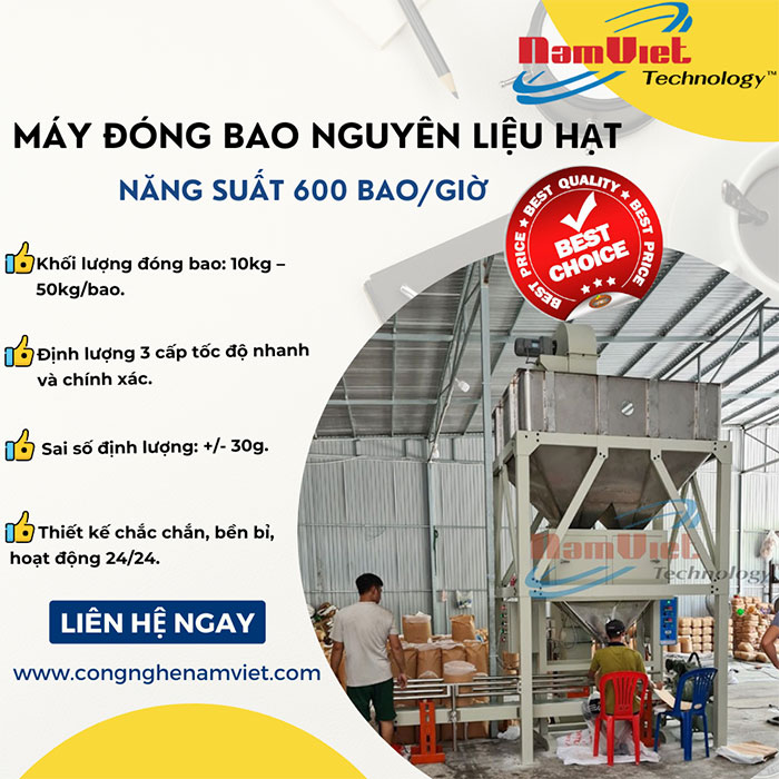 Cân đóng bao hạt 2 phễu NV02