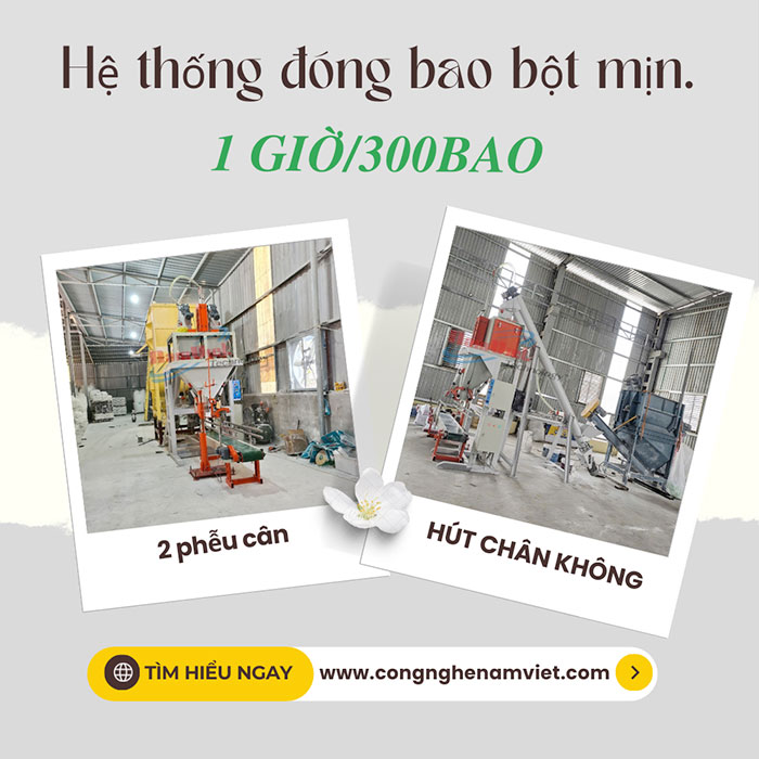 d&acirc;y chuyền đ&oacute;ng bao bột c&ocirc;ng nghiệp