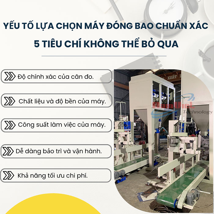 5 tiêu chí đánh giá máy đóng bao chuẩn xác