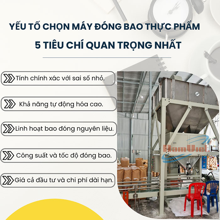 5 yếu tố quan trọng chọn máy đóng bao thực phẩm