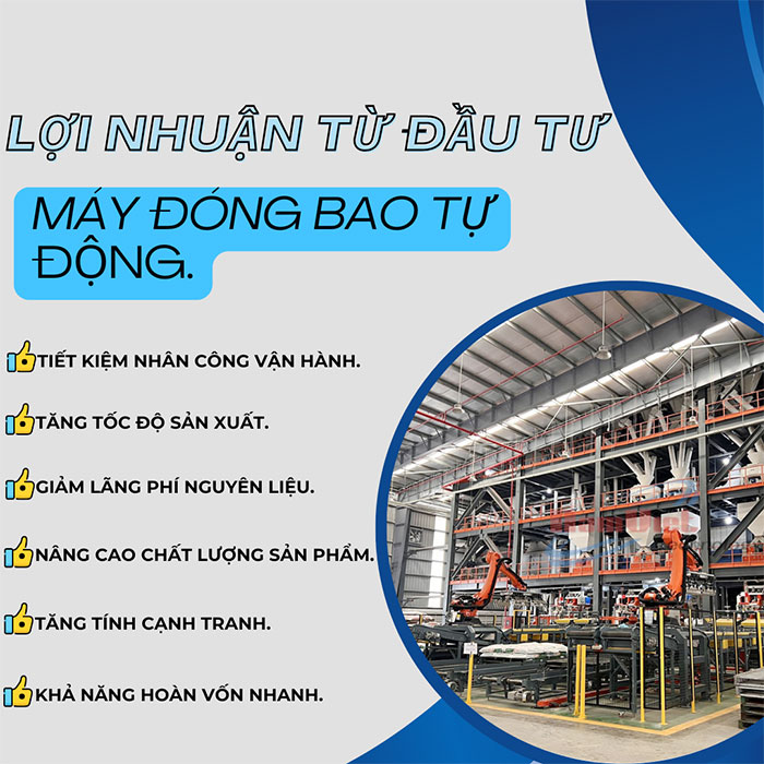 lợi nhuận từ đầu tư máy đóng bao tự động