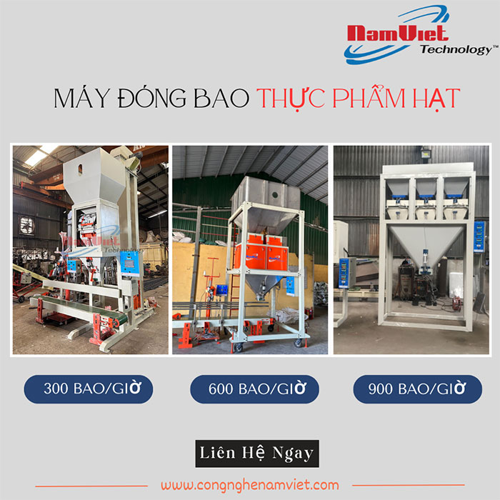 Lựa chọn máy đóng bao thực phẩm dạng hạt.