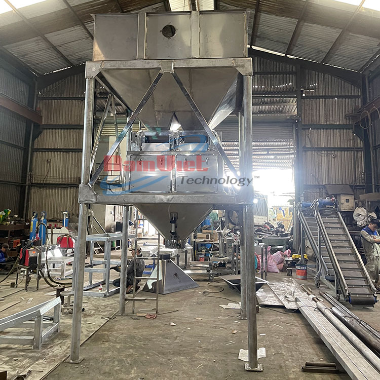 máy đóng bao phân bón hóa học.