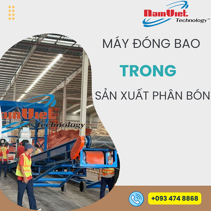 Vai trò máy đóng bao phân bón trong dây chuyền sản xuất phân bón.
