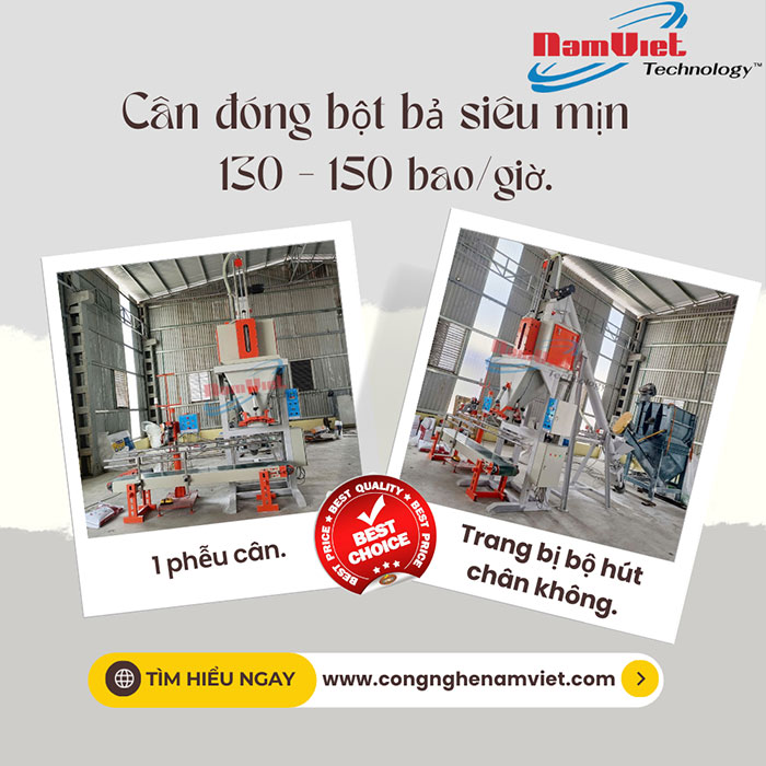 cân đóng bao bột bả siêu mịn