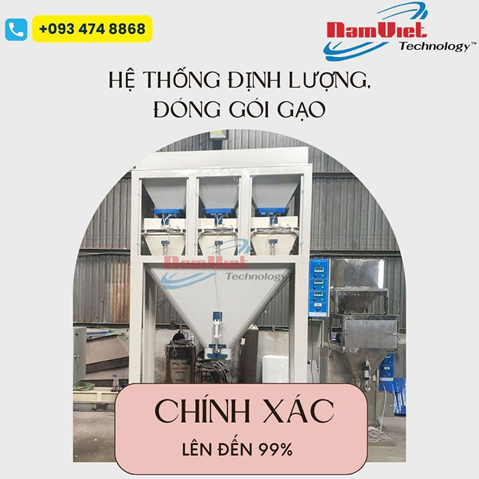 Hệ thống định lượng và đóng gói gạo