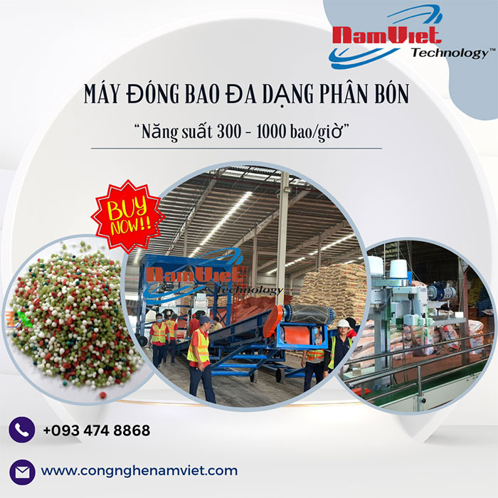 Máy đóng bao đa dạng phân bón.