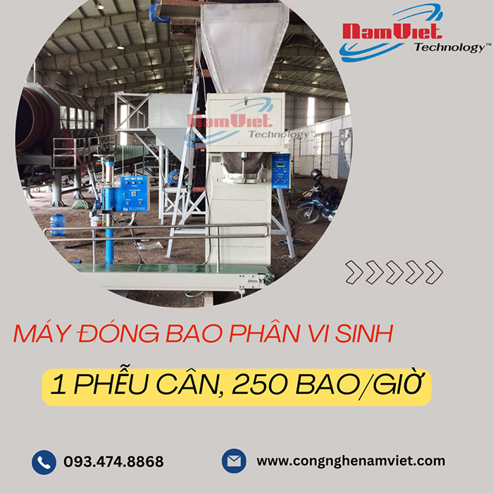 Máy đóng bao phân bón vi sinh
