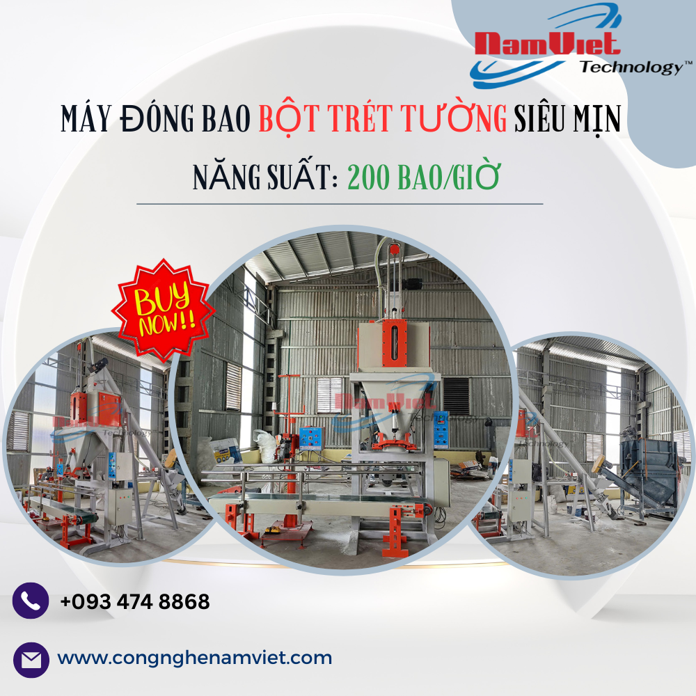 máy cân đóng bao bột trét tường