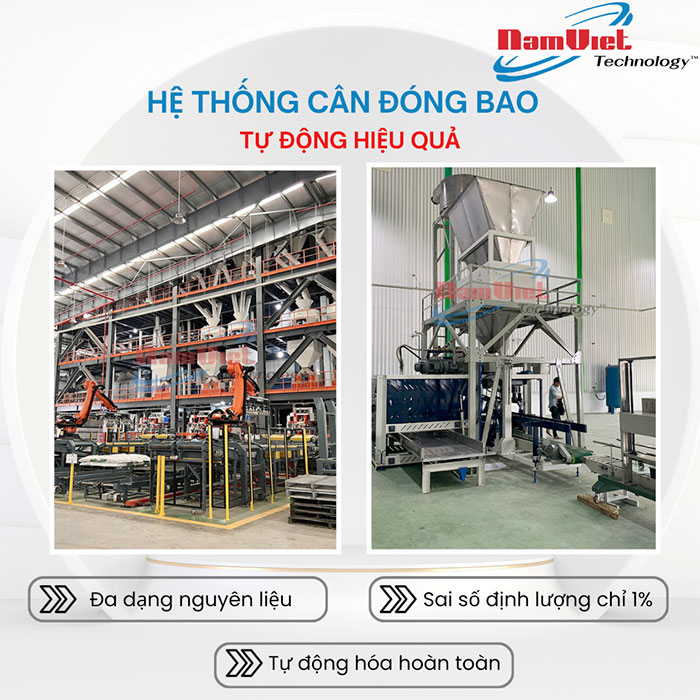 Hệ thống c&acirc;n đ&oacute;ng bao hiệu quả.