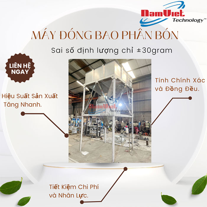 D&acirc;y chuyền đ&oacute;ng bao ph&acirc;n b&oacute;n năng suất cao