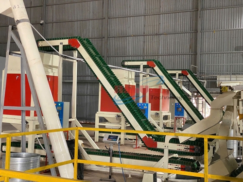 Dây chuyền cân hạt cao su phục vụ ép dầu năng suất 6 tấn/giờ.