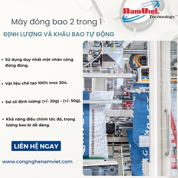 Giải pháp đóng bao 2 trong 1 – Định lượng và khâu bao bì tự động.