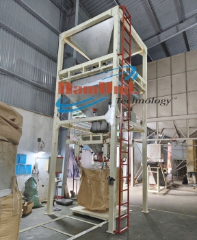 Cân đóng bao jumbo nguyên liệu cafe 1 tấn.