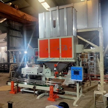 Cân đóng gói gạo 1–10kg năng suất 900 bao/giờ.