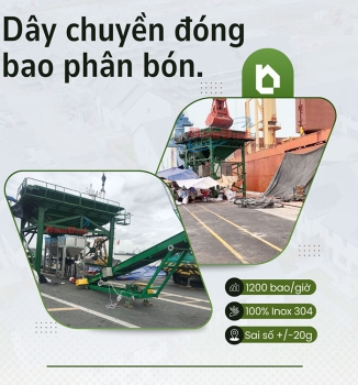 Từ phân bón hàng xá đến bao thành phẩm – dây chuyền tự động ngay tại cảng.