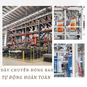 1 dây chuyền – 3 công đoạn khép kín: Cân chính xác – Đóng bao nhanh – Ra bao gọn.