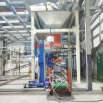 Máy đóng bao đường 2 phễu cân – năng suất 12 bao/phút.