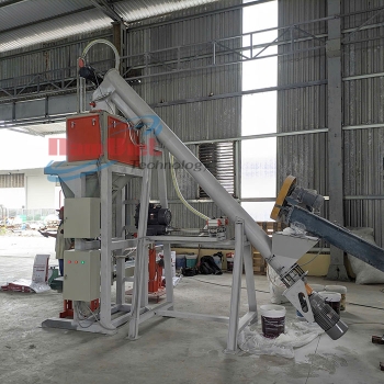 Cân đóng bao vôi bột 1 phễu cân