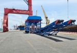 Dây chuyền cân đóng bao phân Urea 600 - 700 bao/giờ, tích hợp máy khâu và băng tải ra bao.