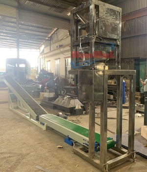 Máy đóng bao phân bón hóa học NPK 1 phễu cân