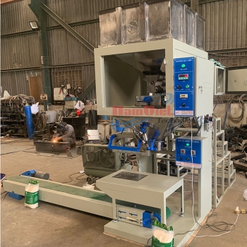 Máy đóng gói gạo 5kg, 10kg, 15kg tích hợp máy ép nhiệt.