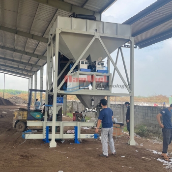 Cân đóng bao phân bón hữu cơ 2 phễu cân