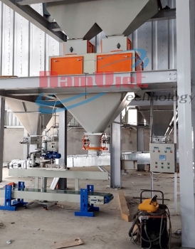 Cân đóng bao thức ăn gia súc 2 phễu cân