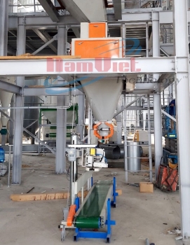 Cân đóng bao thức ăn gia súc 2 phễu cân