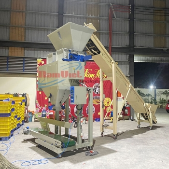 Máy đóng bao chè 2 phễu cân