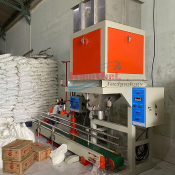 Cân đóng bao đường bao bì 5kg - 10kg năng suất 300 bao/giờ.
